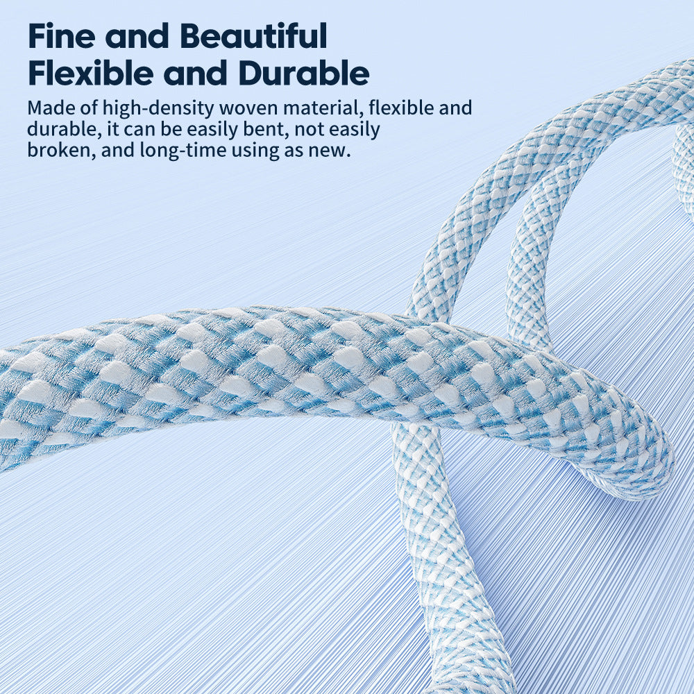 USB-C to USB-C braided fast charging cable, view 2