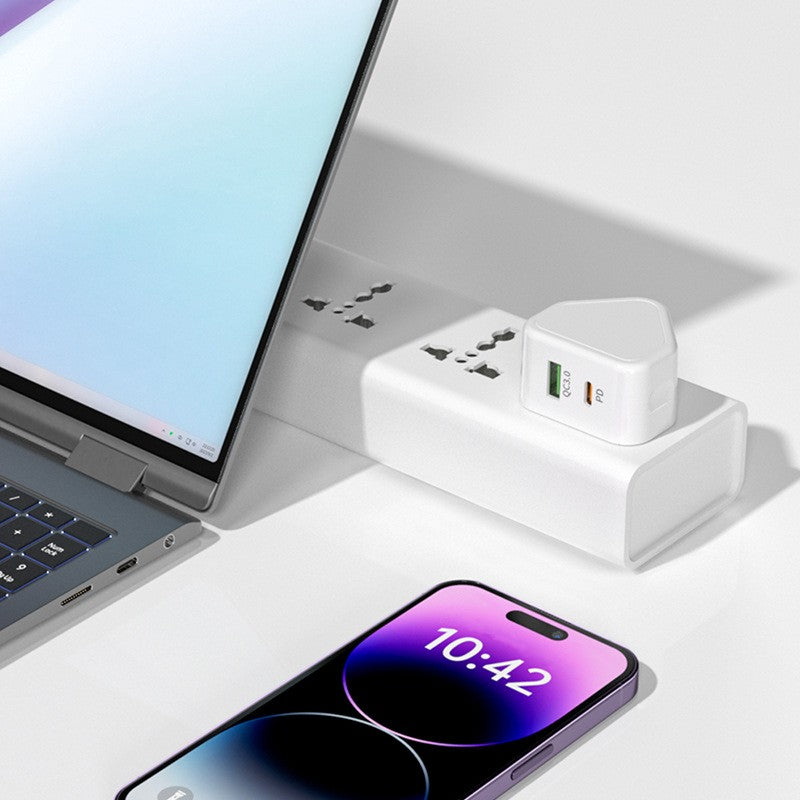 UK USB-C fast charger plug 3-pack with cables, view 5