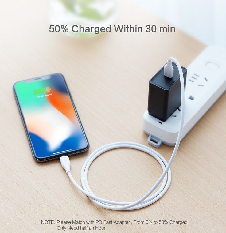 USB-C to Lightning charging cable for iPhone, view 4