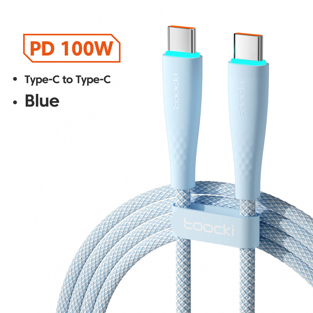 USB-C to USB-C braided fast charging cable, view 4