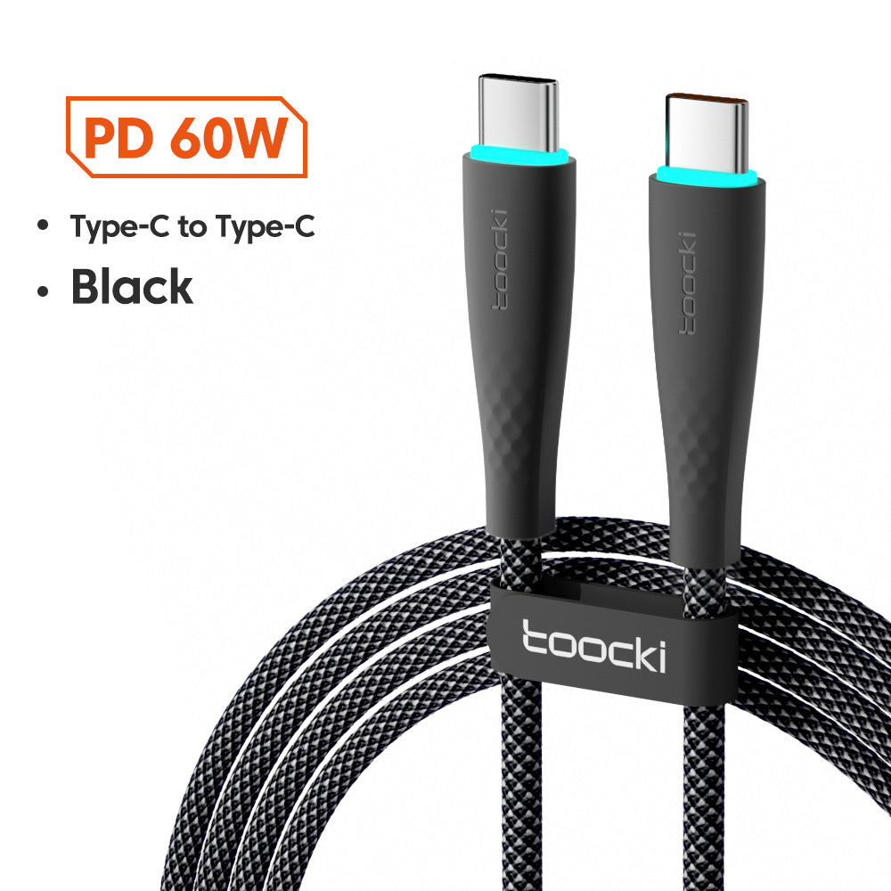 USB-C to USB-C braided fast charging cable, view 5