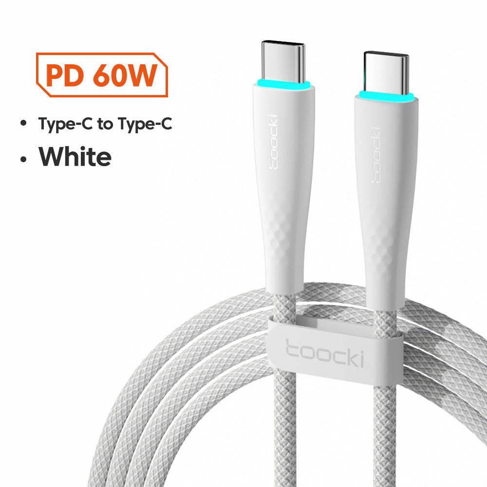 USB-C to USB-C braided fast charging cable, view 3