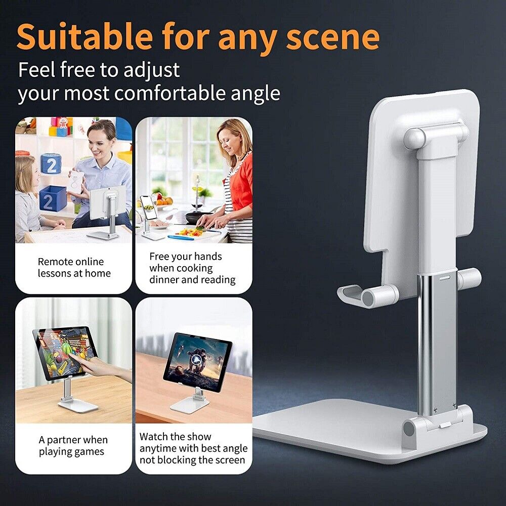 Foldable desk phone and tablet stand, view 2