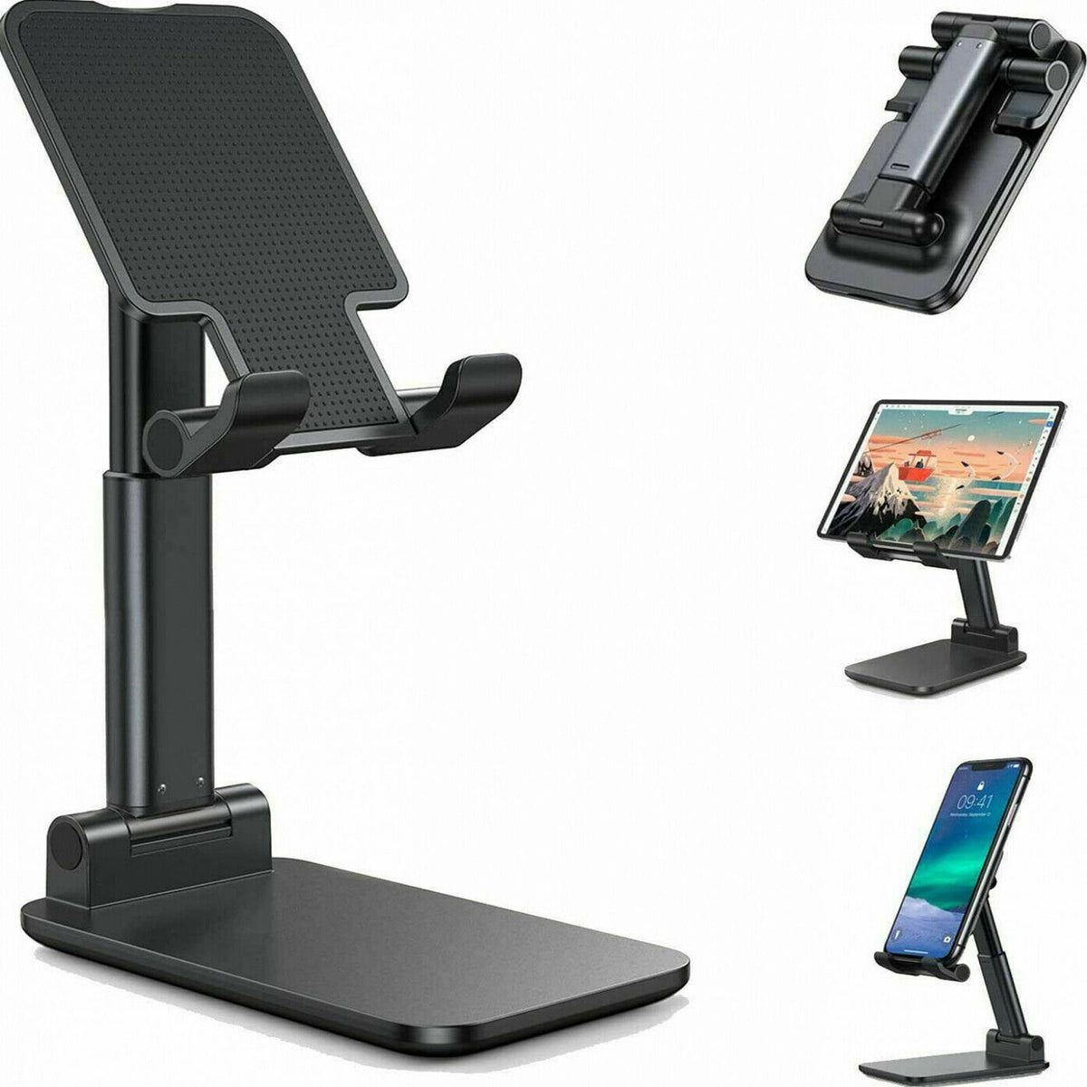 Foldable desk phone and tablet stand, view 7